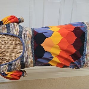 Vintage Custo Barcelona Multicolor Blouse with Puff Sleeves